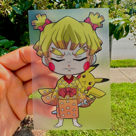 Zenitsu/Pikachu ANIME STICKER/DECAL